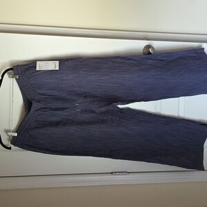 Athleta Retreat Linen Wide Leg Pants - Dark Blue